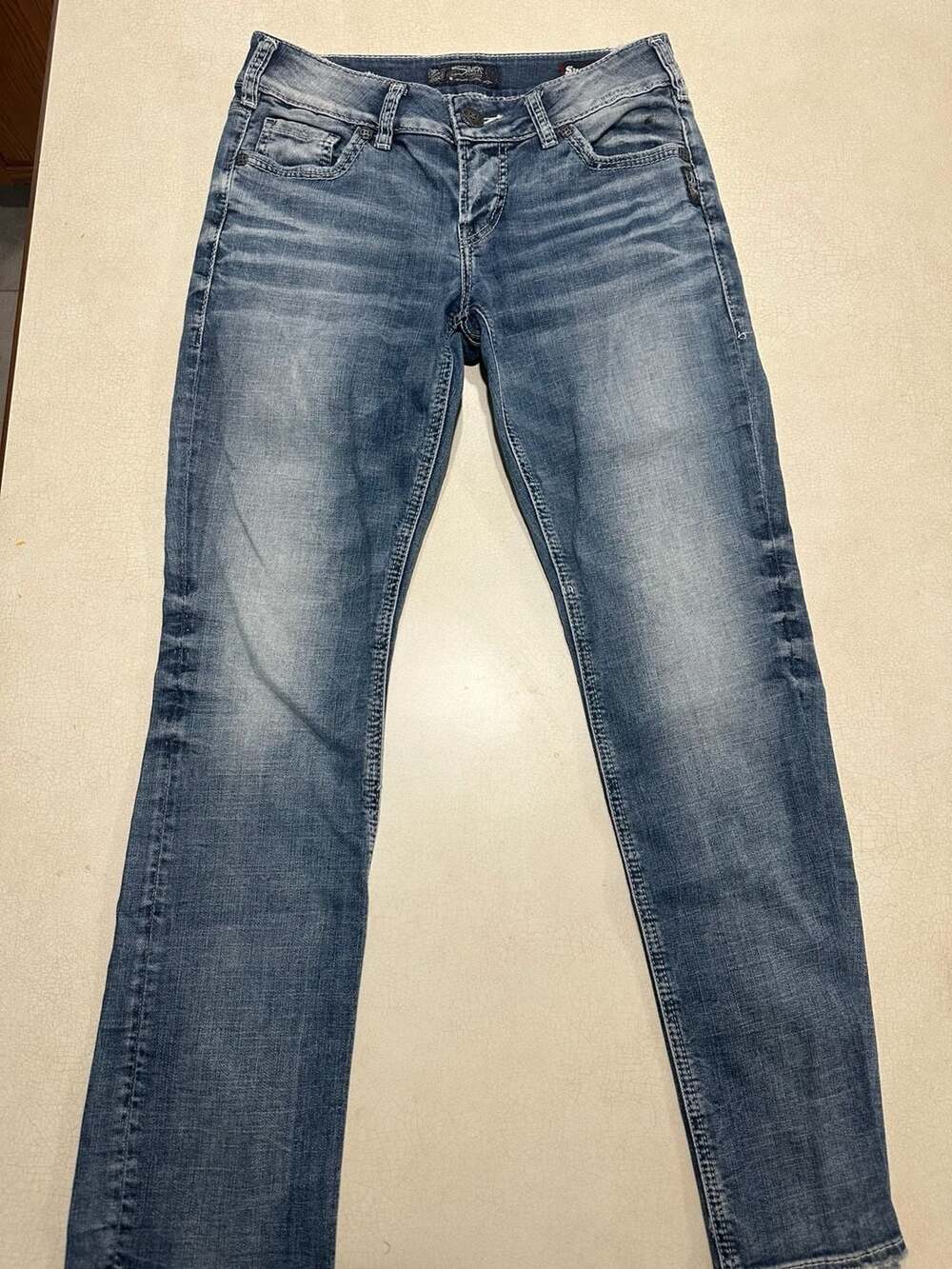 Silver Jeans Co. Suki Mid Straight Women's Super Stretch Jeans Size 28/30
